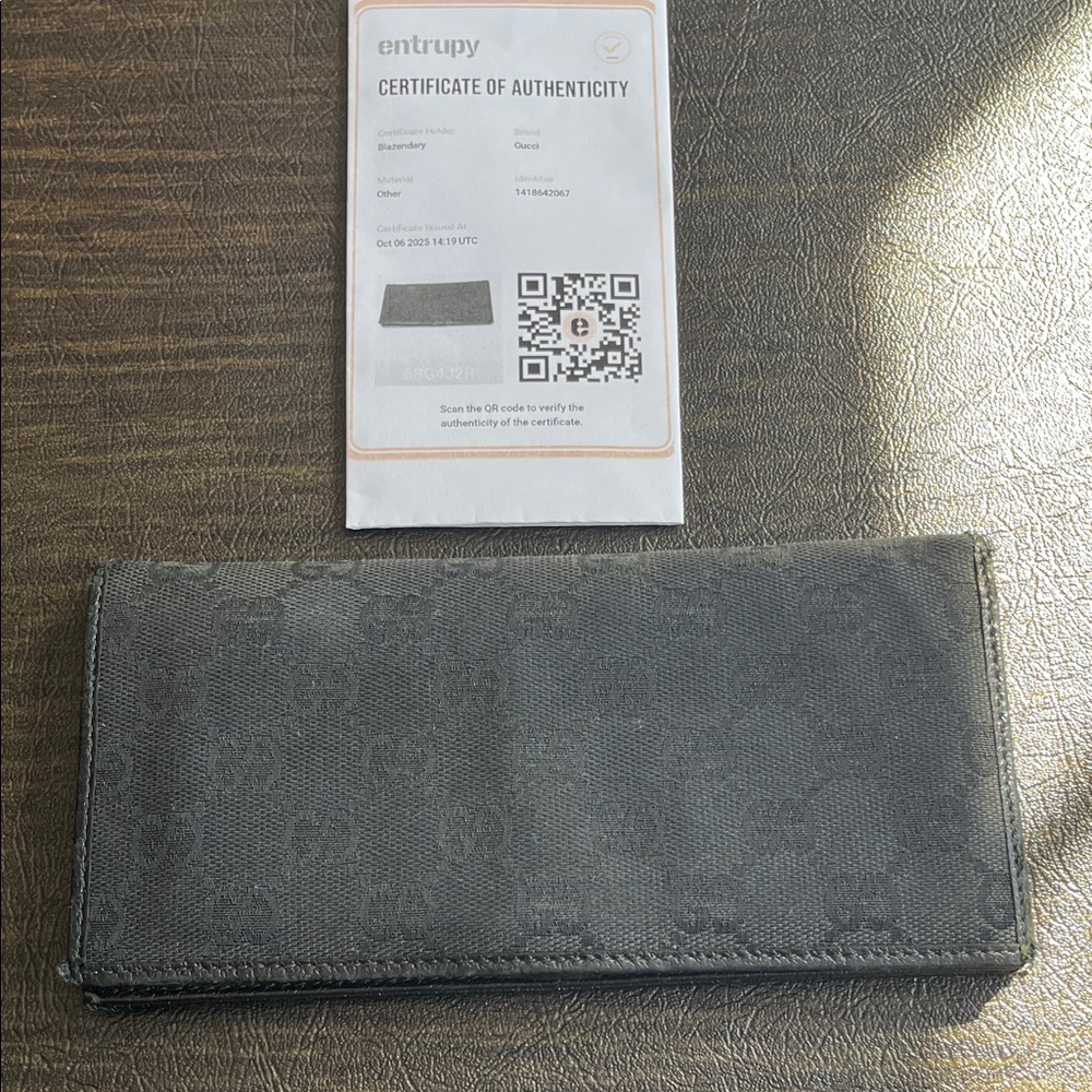 Gucci GG Canvas Black Long Wallet